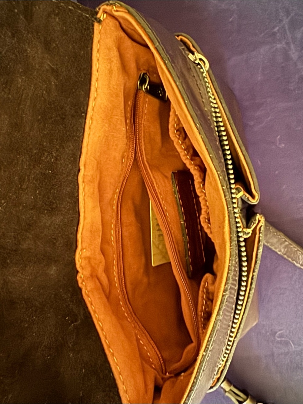 Embossed Black Floral Leather Crossbody Bag - Picture 7 of 10